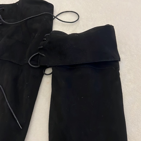 Qupid Women's Lace Up Back Stretchy Over The Knee Stacked‎ Chunky Boots - Picture 12 of 14